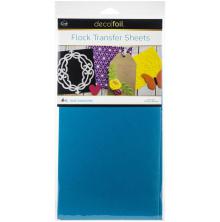 Thermoweb Deco Foil Flock Transfer Sheets 6X12 4/Pkg - Blue Diamond