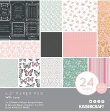 Kaisercraft Paper Pad 6.5X6.5 40/Pkg - With Love