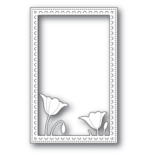 Poppystamps Die - Garden Poppy Stitched Frame 2178