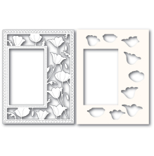 Poppystamps Die - Garden Poppy Sidekick Frame and Stencil 2179