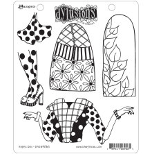 Dylusions Cling Stamps 8.5X7 - Paper Doll