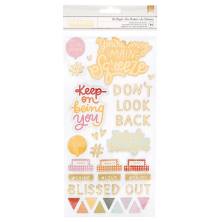 Dear Lizzy Its All Good Thickers Stickers 5.5X11 84/Pkg - Be Bright Phrase &amp; Ic