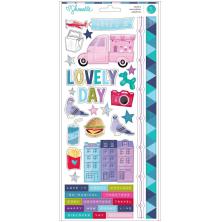 Shimelle Sparkle City Cardstock Stickers 6X12 71/Pkg - Accents &amp; Phrases