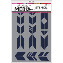 Dina Wakley MEdia Stencils 9X6 - Grande Arrows