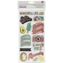 Amy Tangerine Stay Sweet Thickers Stickers 39/Pkg - Roll With It Phrase