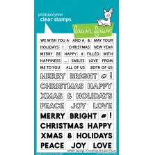 Lawn Fawn Clear Stamps 4X6 - Offset Sayings Christmas LF2026