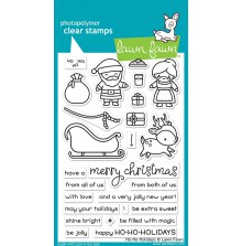 Lawn Fawn Clear Stamps 4X6 - Ho-Ho-Holidays LF2029