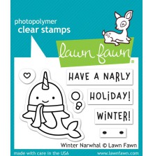 Lawn Fawn Clear Stamps 2X3 - Winter Narwhal LF2038