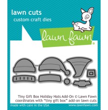 Lawn Fawn Dies - Tiny Gift Box Holiday Hats Add-On LF2052