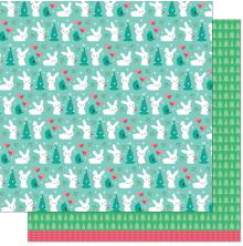 Lawn Fawn Snow Day Remix Double Sided Paper 12X12 - Wool Socks