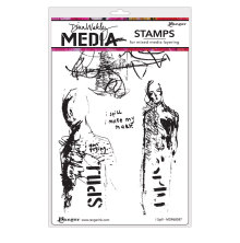 Dina Wakley MEdia Cling Stamps 6X9 - I Spill