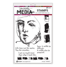 Dina Wakley MEdia Cling Stamps 6X9 - Stronger