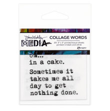 Dina Wakley MEdia Tissue Pack 3X3 20/Pkg - Collage Word Pack 3