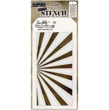 Tim Holtz Layered Stencil 4.125X8.5 - Shifter Rays THS126