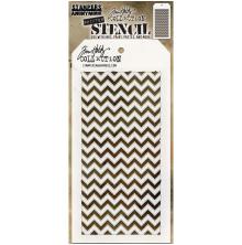 Tim Holtz Layered Stencil 4.125X8.5 - Shifter Chevron THS127