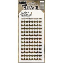 Tim Holtz Layered Stencil 4.125X8.5 - Shifter Scallop THS128