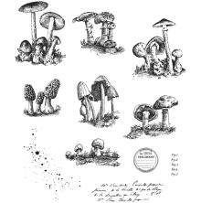 Tim Holtz Cling Stamps 7X8.5 - Tiny Toadstools CMS377