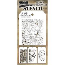 Tim Holtz Mini Layered Stencil Set 3/Pkg - Set 43