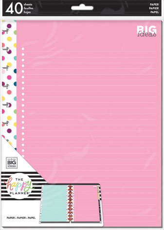 Me and my big ideas the happy planner Filler Paper 40 Page Pack Blue Large Size 
