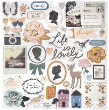 Maggie Holmes Chipboard Stickers 42/Pkg - Heritage UTGENDE