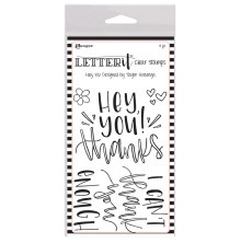 Ranger Letter It Clear Stamp Set 4X6 - Hey You