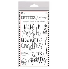 Ranger Letter It Clear Stamp Set 4X6 - Lets Party