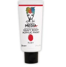 Dina Wakley MEdia Heavy Body Acrylic Paint 59ml - Ruby