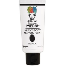 Dina Wakley MEdia Heavy Body Acrylic Paint 59ml - Black