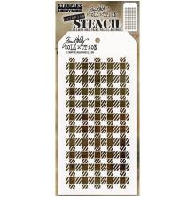 Tim Holtz Layered Stencil 4.125X8.5 - Gingham THS134