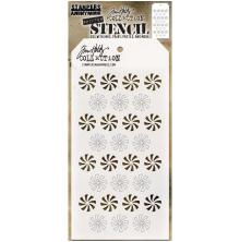 Tim Holtz Layered Stencil 4.125X8.5 - Shifter Peppermint THS137