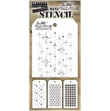 Tim Holtz Mini Layered Stencil Set 3/Pkg - Set 44