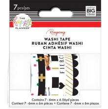 Me &amp; My Big Ideas Happy Planner Washi Tape - Rongrong Black &amp; White UTGENDE