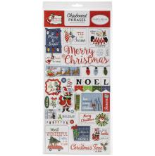 Carta Bella Merry Christmas Chipboard 6X13 - Phrases UTGENDE