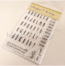 hnglar &amp; Wings Clear Stamps - Rakt Alfabet med Siffror