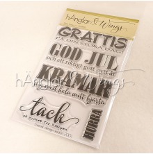 hnglar &amp; Wings Clear Stamps - Stora Texter