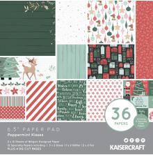 Kaisercraft Paper Pad 6.5X6.5 40/Pkg - Peppermint Kisses