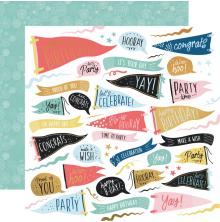 Kaisercraft Oh Happy Day! Double-Sided Cardstock 12X12 - Time to Party