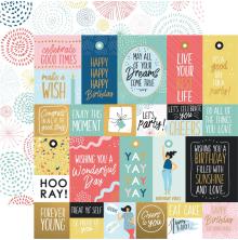 Kaisercraft Oh Happy Day! Double-Sided Cardstock 12X12 - Bright Bursts