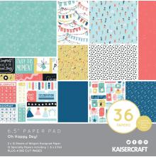 Kaisercraft Paper Pad 6.5X6.5 40/Pkg - Oh Happy Day!