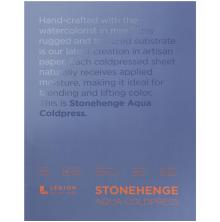 Stonehenge Aqua Block Coldpress Pad 9X12 15 Sheets/Pkg - White 300gsm