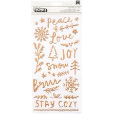 Crate Paper Snowflake Thickers Stickers 5.5X11 89/Pkg - Chill Phrase &amp; Icon