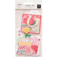 Pink Paislee Ephemera Cardstock Die-Cuts 40/Pkg - Lucky Us UTGENDE