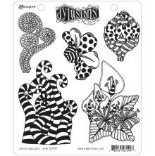 Dylusions Cling Stamps 8.5X7 - Stripy Curlicues