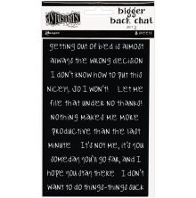 Dylusions Bigger Back Chat Stickers 8/Pkg - Black Set 2