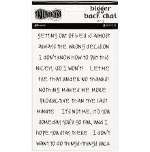 Dylusions Bigger Back Chat Stickers 8/Pkg - White Set 2