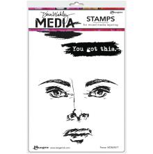 Dina Wakley MEdia Cling Stamps 6X9 - Fierce