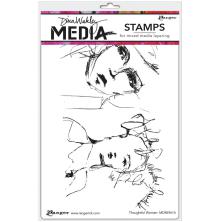 Dina Wakley MEdia Cling Stamps 6X9 - Thoughtful Women