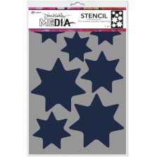 Dina Wakley MEdia Stencils 9X6 - Giant Stars