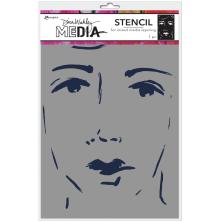 Dina Wakley MEdia Stencils 9X6 - She Sees