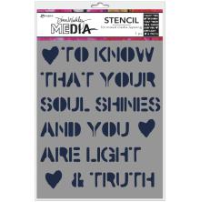 Dina Wakley MEdia Stencils 9X6 - Soul Shines